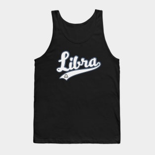 Libra Zodiac Sign Astrology Baseball Style September October Birthday Tank Top